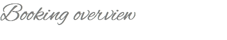 Booking overview